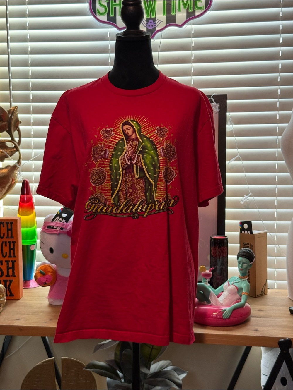 Next Level Apparel Red Guadalupe Graphic Short Sleeve Tee
